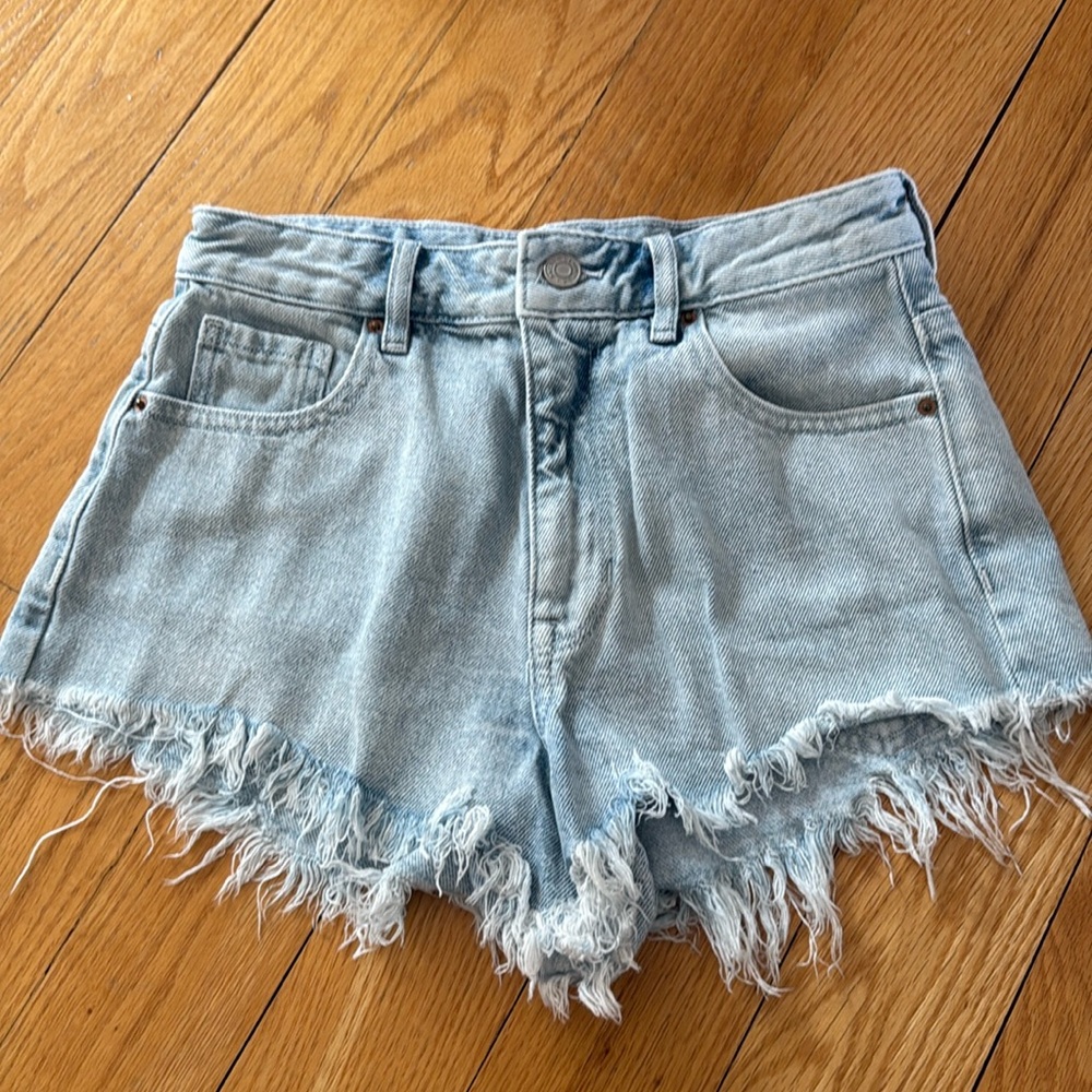 PacSun High Rise Frayed Festival Shorts 25